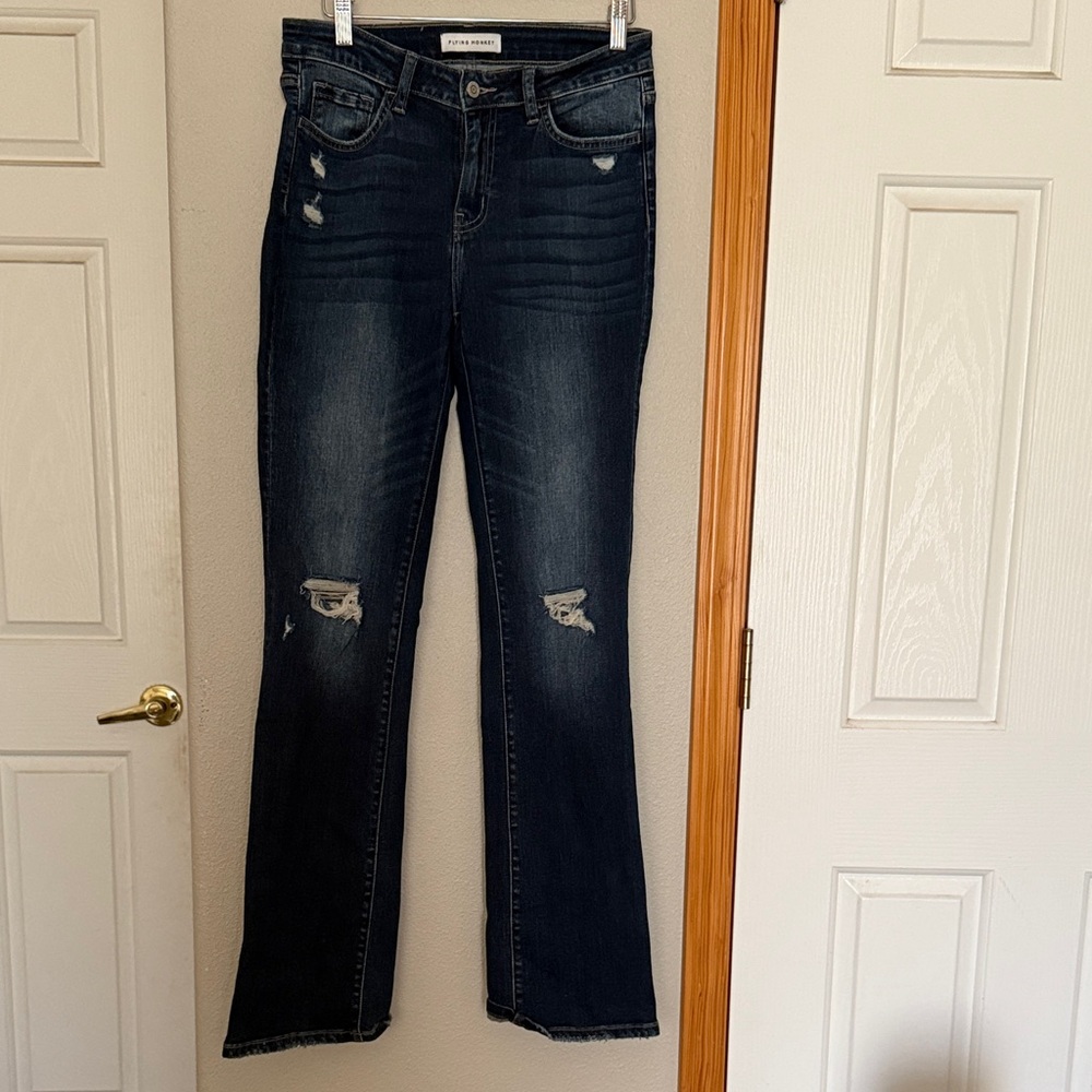 Flying Monkey Dark Blue Boot Cut Jeans
